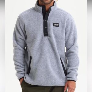 Burton Men's size large Gray Zip Up Sweater with Black Accents